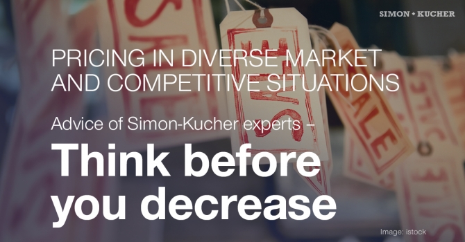 Pricing in diverse market and competetive situations: Think before you decrease