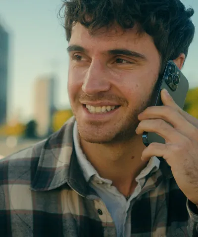 man on phone