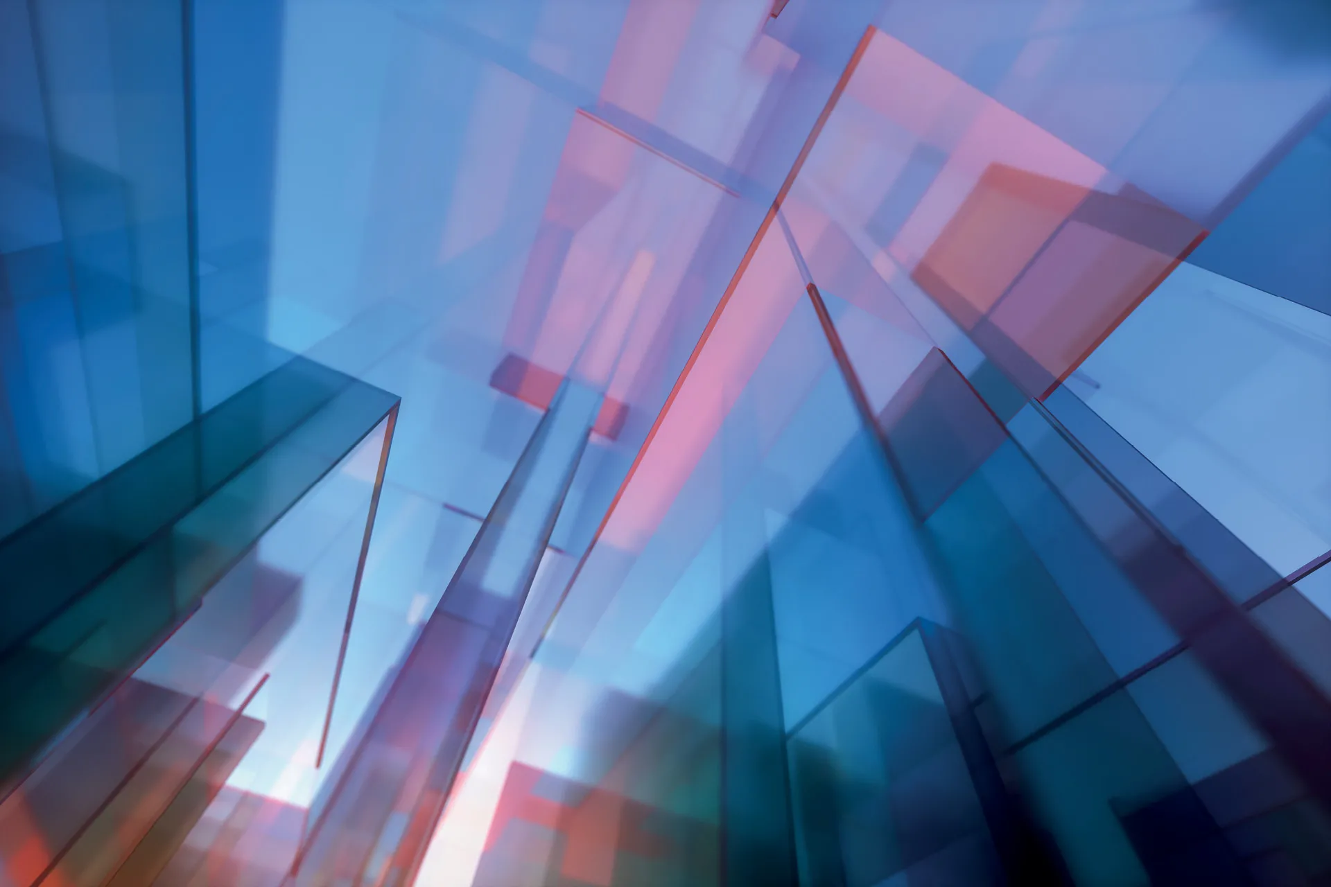 Lessons from the 2024 Value Creation Study; Image of abstract blocks of blue and pink