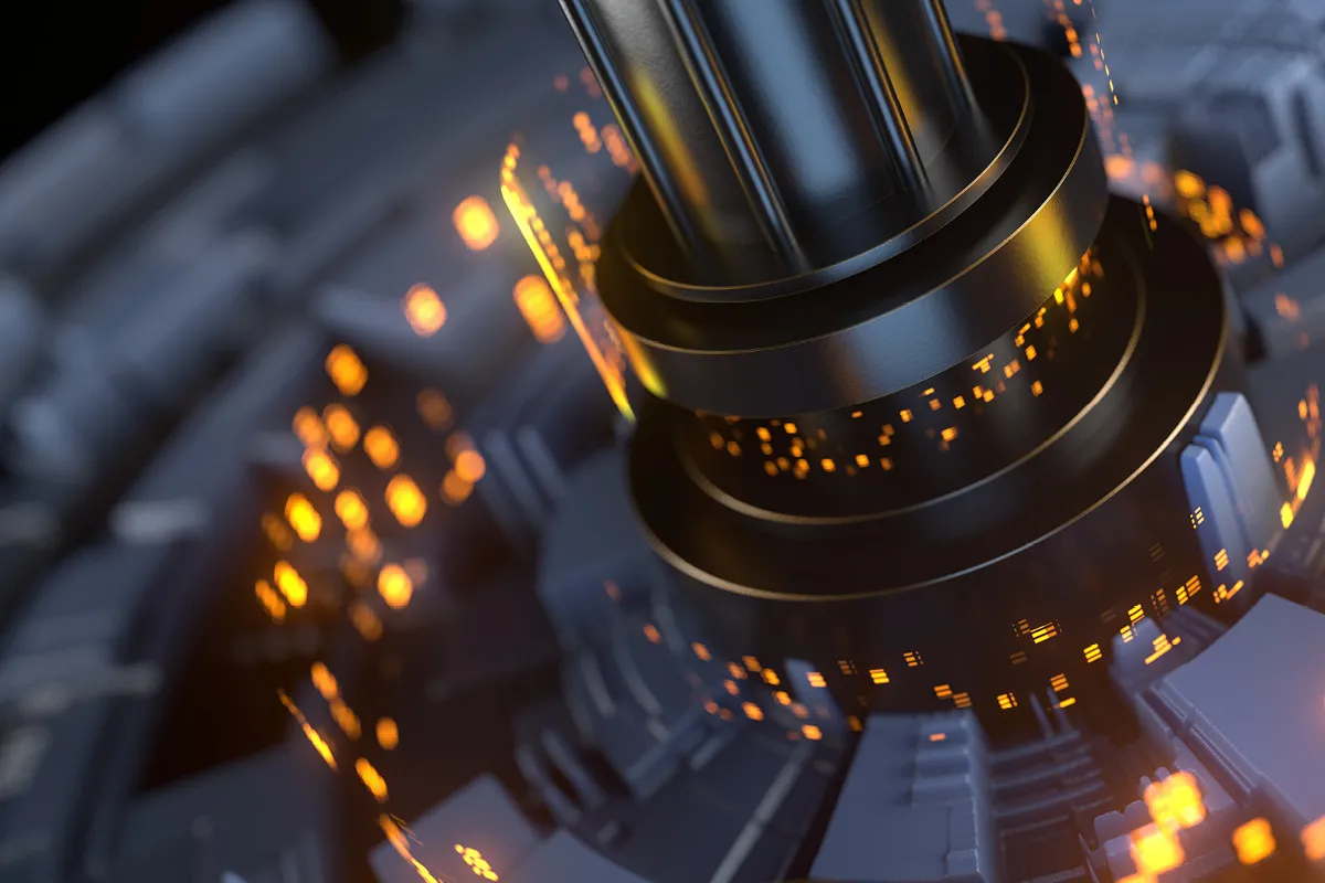 Image of drive shaft surrounded by lights, symbolizing price leadership