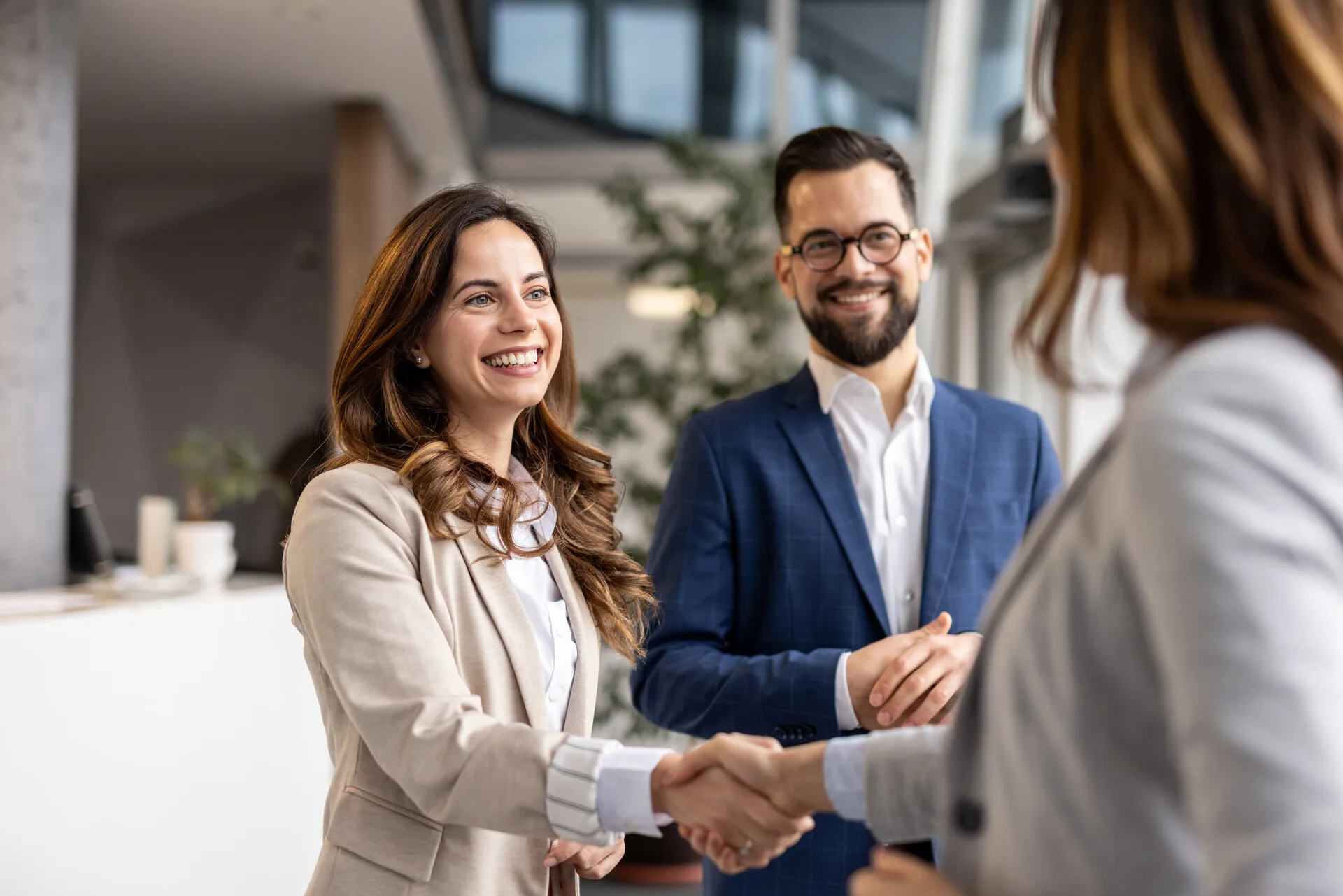 sales employees talking about growth