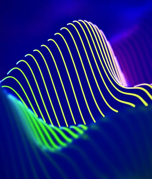 Abstrakte Grafik in blau grün